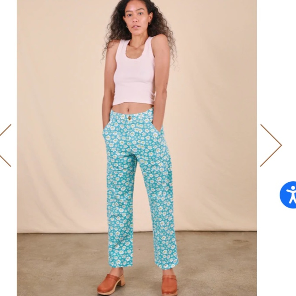 Big Bud Press LAZY DAISY WORK PANTS - BLUE/GREEN